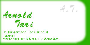 arnold tari business card